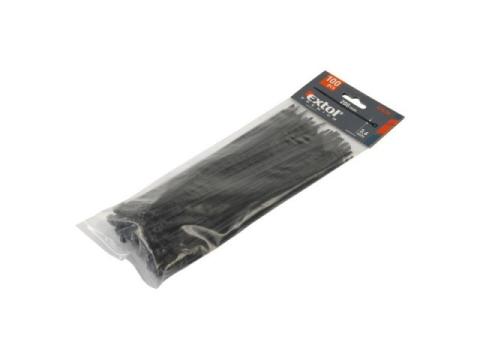 Kábelkötegelő 380x4,8mm 100db fekete Kábelkötegelő 380x4,8mm 100db fekete