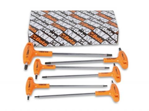 Torx kulcs készlet műanyag markolattal, edzett heggyel, 6db-os BETA Torx kulcs készlet műanyag markolattal, edzett heggyel, 6db-os BETA