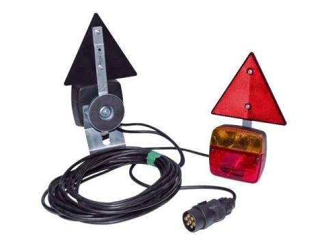 lámpa piros-sárga prizmával, 7,5m kábel mágnestalpal lámpa piros-sárga prizmával, 7,5m kábel mágnestalpal