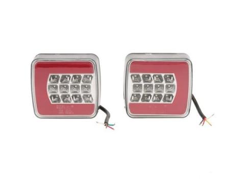 Lámpa piros-sárga, hátsó lámpa készlet LED kocka 12/24V Lámpa piros-sárga, hátsó lámpa készlet LED kocka 12/24V