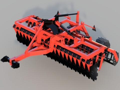 Rövidtárcsa Growmak 4 méteres vontatott, csipkés rögtörő hengerrel Rövidtárcsa Growmak 4 méteres vontatott, csipkés rögtörő hengerrel