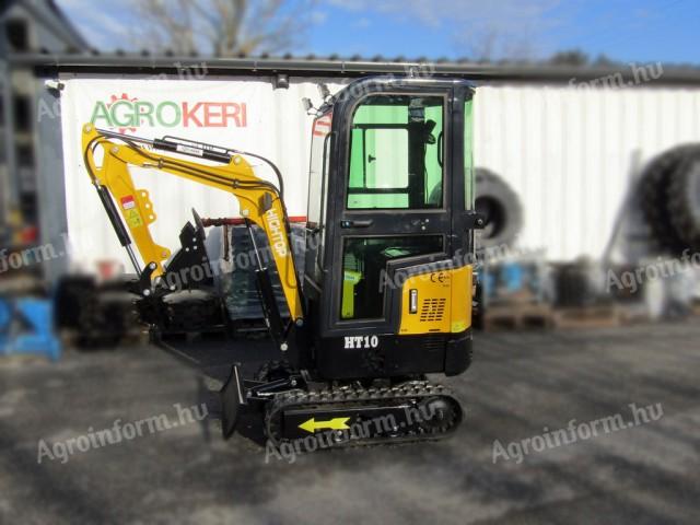 Crawler minikotró, fülkés, HT-10C (árokásó, markológép)