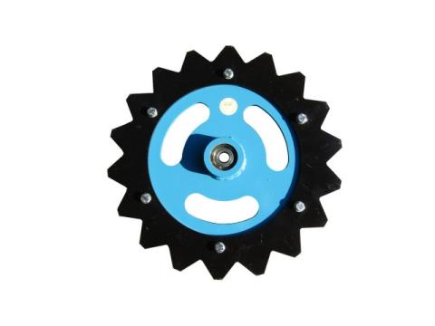 Monosem-hez tömörítőkerék fém, csipkés rögtörő tárcsával,csapágyazva MONOSEM