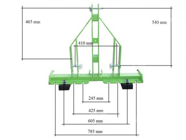 Raklapvilla, emelővilla adapter, 1000mm villahossz, 300 kg