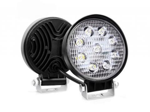lámpa munka 9 LED, kerek terítő 27W lámpa munka 9 LED, kerek terítő 27W