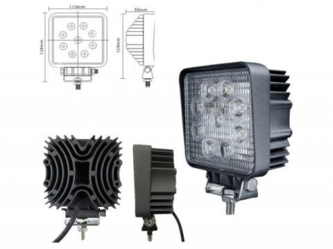 lámpa munka 9 LED, kocka szúró 27W lámpa munka 9 LED, kocka szúró 27W