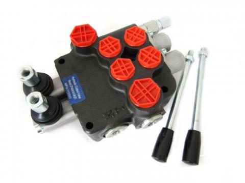 Hidraulika vezérlőtömb 2 karos, (úszó állás nélküli) 80L/perc Hidraulika vezérlőtömb 2 karos, (úszó állás nélküli) 80L/perc