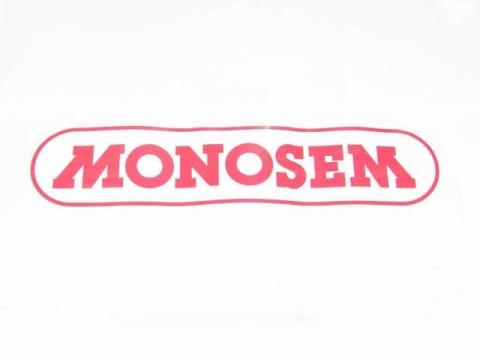 Monosem-hez matrica műtrágyatartályra, Monosem felirat, piros (öntapadós) MONOSEM Monosem-hez matrica műtrágyatartályra, Monosem felirat, piros (öntapadós) MONOSEM