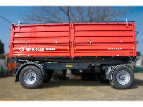 Pótkocsi kéttengelyes 14 tonnás, Metal-Fach magasítóval, ponyvával Pótkocsi kéttengelyes 14 tonnás, Metal-Fach magasítóval, ponyvával