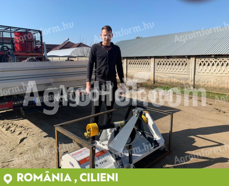 AARDENBURG 145 cm-es vízszintes tengelyű szárzúzó manuális oldalkitolással