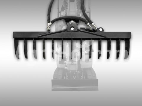 Jansen Hydraulikus forgatható gereblye mini kotróhoz Jansen Hydraulikus forgatható gereblye mini kotróhoz