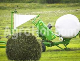 Zagroda Vontatható hidraulikus hajtású bálacsomagoló (elülső rakodás, elektromos fóliavágás, max 1.2 m bála)