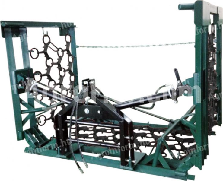 Metal Technik Gyephenger 200cm, 3 soros, kézi összecsukható