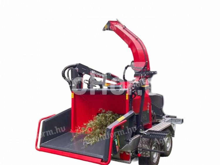 Ufkes Vontatható elektromos gallyaprító max 30cm, mechanikus fékkel