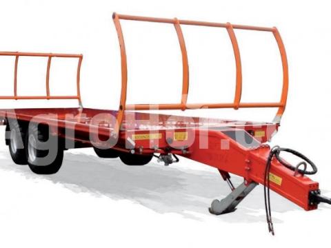 MCMs 7.1 méteres két tengelyes tandem pótkocsi bála szállításhoz (max. 12 tonna)