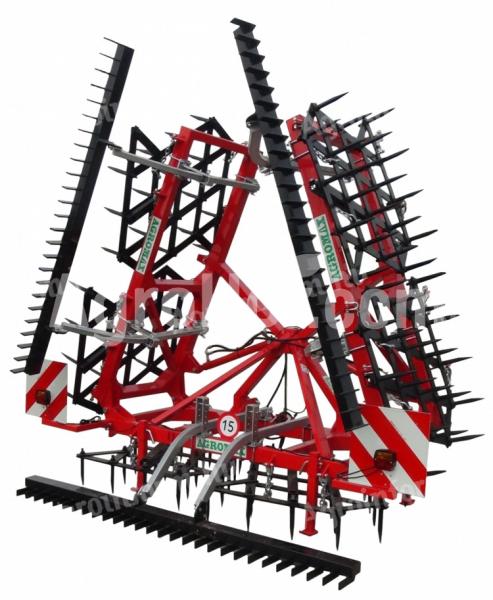 Agro-Osek 5-6 m-es tüskés borona (hidraulikusan összecsukható)