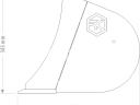 FK Machinery Rézsűkanál 160 cm 2,6-3,5 tonnás forgókotrókhoz
