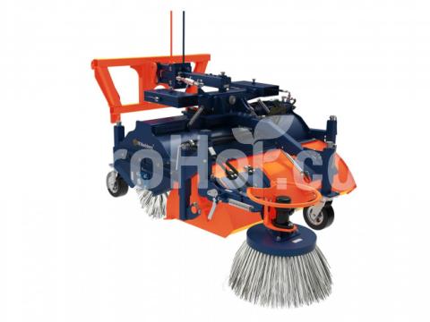 FK Machinery 120 centiméteres hidraulikus seprőgép porgyűjtő tartállyal és oldalkefével FK Machinery 120 centiméteres hidraulikus seprőgép porgyűjtő tartállyal és oldalkefével