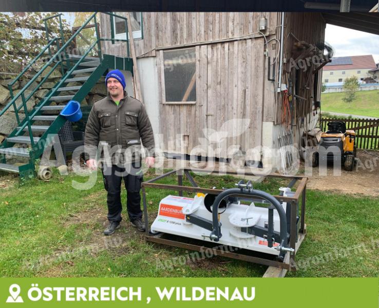 AARDENBURG 125 cm-es vízszintes tengelyű szárzúzó manuális oldalkitolással