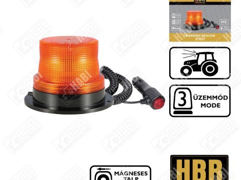 Figyelmeztető fényjelzés sárga villogó E jelzett 12V-24V mágneses+szivargyújtó csatlakozó R65 R10 LED Figyelmeztető fényjelzés sárga villogó E jelzett 12V-24V mágneses+szivargyújtó csatlakozó R65 R10 LED