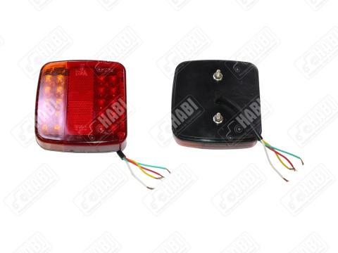 Hátsólámpa kocka univerzális LED rendszám megvilágítással 105x108x30 mm 12 V Hátsólámpa kocka univerzális LED rendszám megvilágítással 105x108x30 mm 12 V