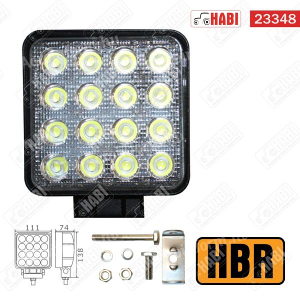 Munkalámpa LED 48W kocka, 3180 Lumen, 108x128x63mm, 9-32V, IP67, HBR PREMIUM