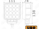 Munkalámpa LED 48W kocka, 3180 Lumen, 108x128x63mm, 9-32V, IP67, HBR PREMIUM