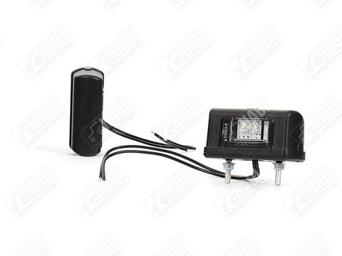 Rendszám megvilágító lámpa LED 85x30x40 mm, 12-24V, IP66/68, WAS Rendszám megvilágító lámpa LED 85x30x40 mm, 12-24V, IP66/68, WAS