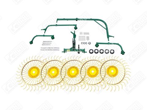 Pzk-5 csillagkerekes rendsodró függesztett /5 kerekes/ /nem-összeszerelt/ Pzk-5 csillagkerekes rendsodró függesztett /5 kerekes/ /nem-összeszerelt/
