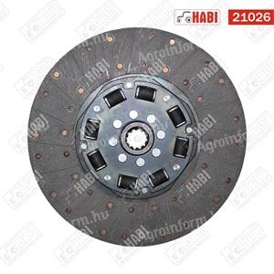 MTZ Kuplungtárcsa gumituskós 12 bordás D=325mm MTZ50 HBR