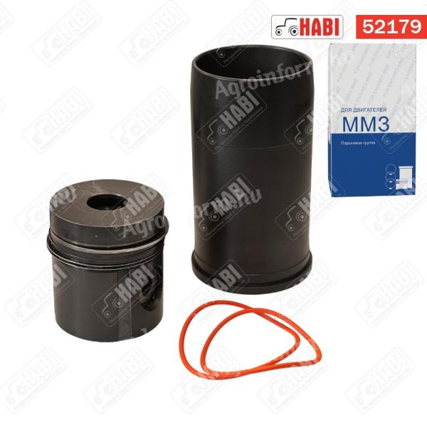 MTZ Hüvelygarnitúra 3gyűrűs L=230mm D=42mm-es csapszeggel 38mm-es előkamrával foszfátozott