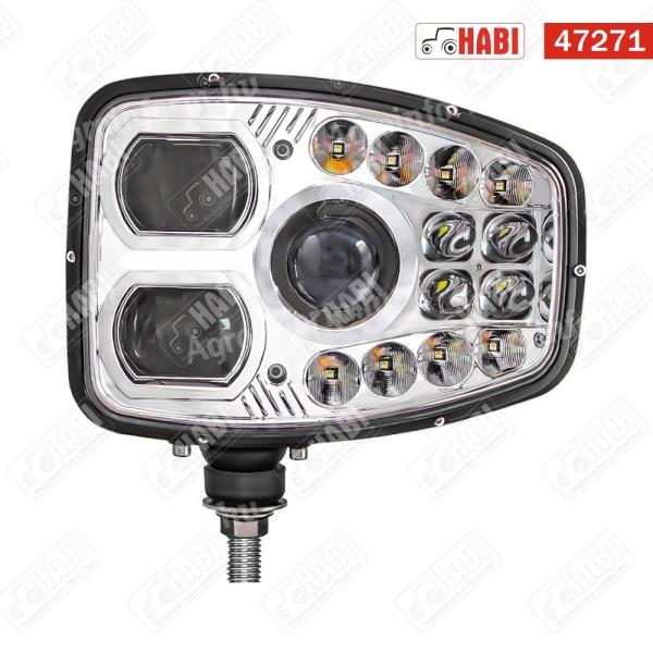 Fényszóró LED Manitou/Jcb bal, 4W, 15W, 25W, 12W, 6W, 5 funkció, 12/24V, IP65