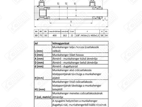 MTZ Munkahenger komplett C-75 Kék HYDROSILA MTZ Munkahenger komplett C-75 Kék HYDROSILA