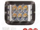 Munkalámpa + figyelmeztető jelzés LED, 36W téglalap 3000 Lumen 10-30V IP67