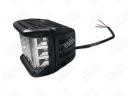 Munkalámpa + figyelmeztető jelzés LED, 36W téglalap 3000 Lumen 10-30V IP67