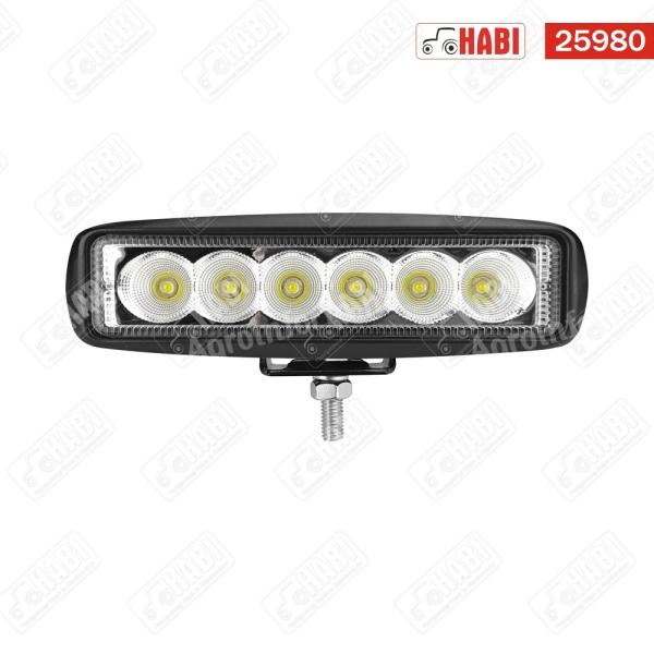 Munkalámpa EPISTAR LED 18W téglalap, 160x45x55 mm, 1350 Lumen, 10-36V, IP67