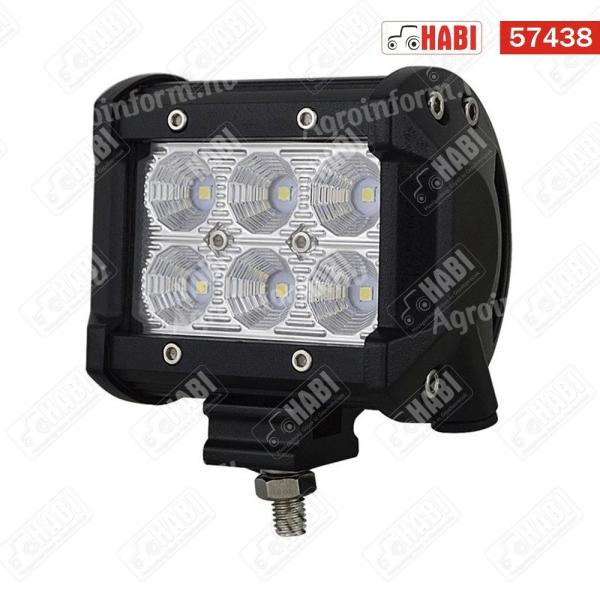 Munkalámpa LED 18W kocka, 1200 Lumen, 10-30V, IP67