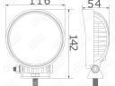 Munkalámpa LED 18W kör, 116x142x54mm, 1510 Lumen, 10-30V, IP67