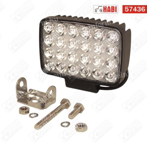 Munkalámpa LED 72W téglalap, 7200 Lumen, 10-80V IP67 155 x 105 mm, 6 inch