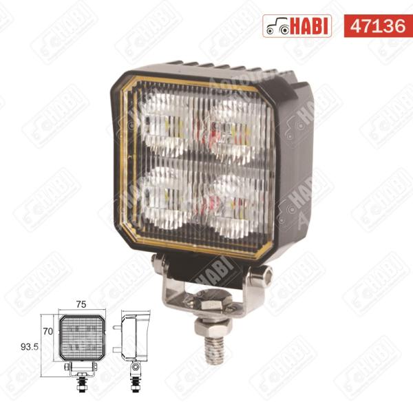 Munkalámpa OSRAM LED kocka, 70x70x37 mm, 20W, 1600 lumen, kapcsolóval, 10-30V, IP67/IP69K