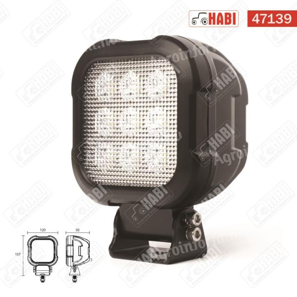 Munkalámpa OSRAM LED kocka, deutsch csatlakozás, 120x115x94mm, 43W, 5200 lumen, 10-30V, IP67/IP69K, HBR PREMIUM