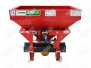 Műtrágyaszóró 1 tárcsás 600L, saválló tárcsákkal, 20m szórási szélesség, kardánnal /török/