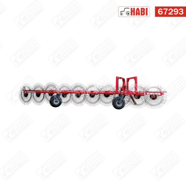 PZK-10 csillagkerekes rendsodró vontatott /10 kerekes/ 7mm-es fogakkal, 3 kerékkel