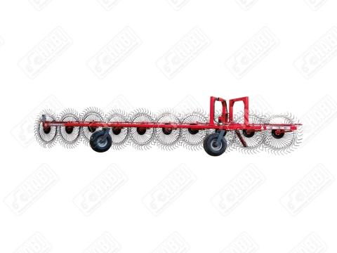 PZK-9 csillagkerekes rendsodró /9 kerekes/, 7,5mm-es fogakkal, hidraulikus szögállítással és kiemeléssel