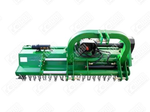 Vízszintes tengelyű szárzúzó hidraulikus oldalkitolással, 1,85m kardánnal