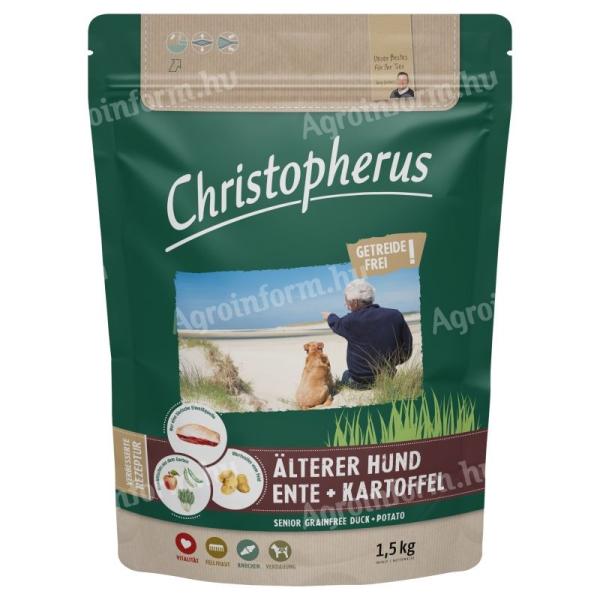 Christopherus Dog Senior Grainfree Kacsa és burgonya 1,5kg