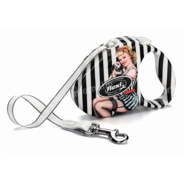 Flexi Fashion Small Pin Up Girl szalagos automata pórázos 3m 12kg-Ig