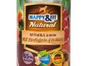 Happy&Fit Natural Dog Konzerv Vadhús & Bárány Burgonyával & Sáfrányolajjal 400g