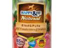 Happy&Fit Natural Dog Konzerv Marha & Pulyka Áfonyával & Sárfányolajjal 400g