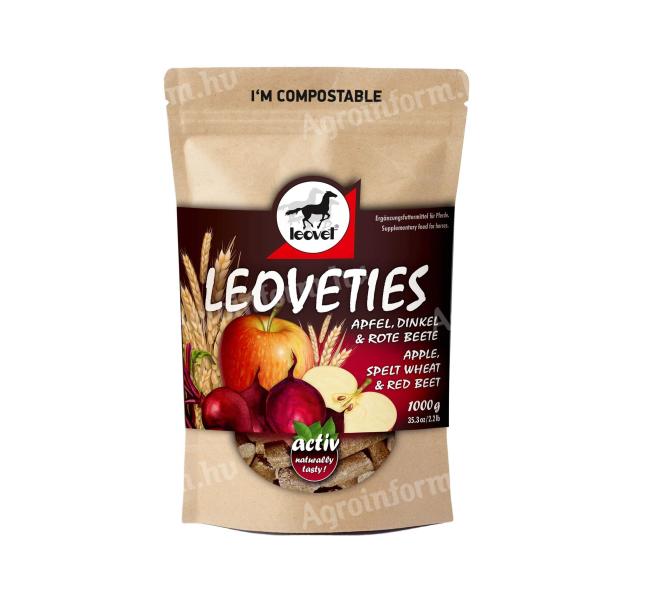 Leovet Leoveties jutalomfalat 1000g, alma-tönkölybúza-cékla